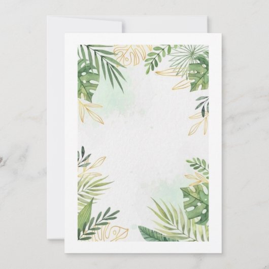 Safari thema baby shower uitnodiging (Achterkant)