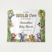 Safari Thema Baby shower Welkomstbord Wandkleed (Voorkant (horizontaal))