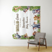 Safari Thema Baby shower Welkomstbord Wandkleed (In situ)