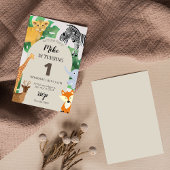 Safari thema eerste uitnodiging voor verjaardagsfe