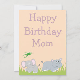 Safari Thema Gefeliciteerd Mama Feestdagenkaart