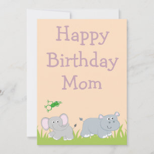 Safari Thema Gefeliciteerd Mama Feestdagenkaart