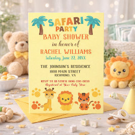Safari Thema Genderneutraal Baby shower Kaart
