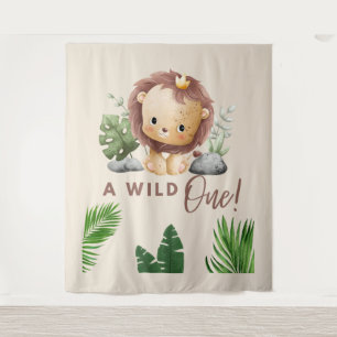 safari thema jungle kids verjaardag wandkleed