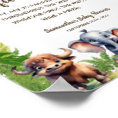 Safari thema speenzoek spel baby shower bord poster (Hoek)