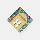 Safari Thema Verjaardag Aangepaste leeftijd Naam Servet (Hoek)