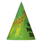 Safari thema verjaardag- giraffen feesthoedjes (Links)