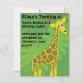 Safari thema verjaardag kaart (Voorkant)