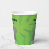 Safari thema verjaardag - olifant papier beker (Links)
