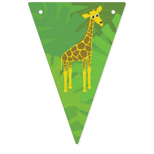 Safari thema verjaardag vlaggetjes (Eerste vlag)