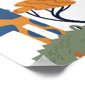 Safari Thema Verjaardagsgunstteken Poster (Hoek)