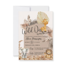 Safari Thema Wild Een Baby shower Uitnodiging