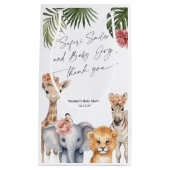 Safari Theme Baby Meisje Douche Favor Goodie tas Klein Cadeauzakje (Voorkant)