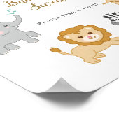 Safari Theme Baby shower Neem een verdrag Poster (Hoek)