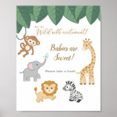 Safari Theme Baby shower Neem een verdrag Poster (Voorkant)