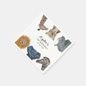 Safari Theme Birthday Party Kinder Servet (Hoek)