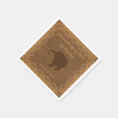 Safari Theme Elephant gepersonaliseerd Servet (Hoek)