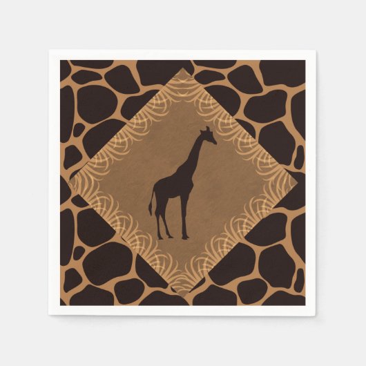 Safari Theme Giraffe Servet (Voorkant)