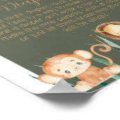 Safari Theme Late Night Diaper Gezegden Poster (Hoek)