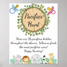 Safari Theme Pacifier Hunt