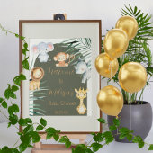Safari Theme Welcome Sign Baby shower Poster