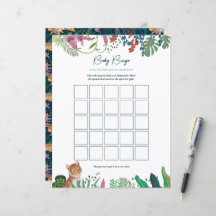 Safari Tiger Bingo Baby shower spel
