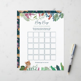 Safari Tiger Bingo Baby shower spel
