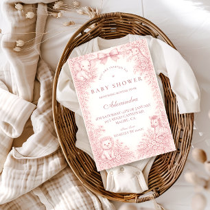 Safari Toile Baby Shower Kaart