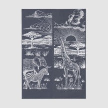 Safari Toile, Baby Wilde Avontuur Navy