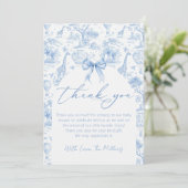 Safari Toile de Jouy Baby shower bedankkaart (Staand voorkant)