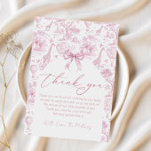 Safari Toile de Jouy Baby shower bedankkaart