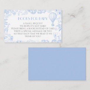 Safari Toile de Jouy Baby shower Boek aanvragen Informatiekaartje