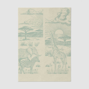 Safari Toilet, Baby Wilde Avontuur Groen Tissuepapier