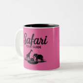 Safari Tour Guide Gift Tweekleurige Koffiemok (Voorkant links)