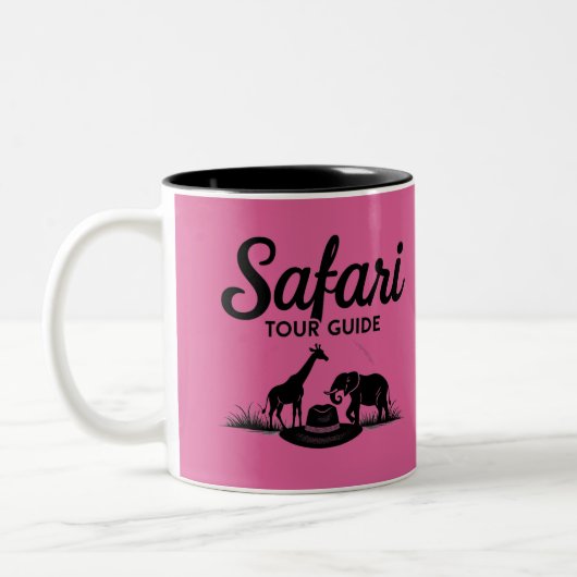 Safari Tour Guide Gift Tweekleurige Koffiemok (Links)