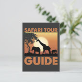 Safari Tour Guide Wild African Animal Briefkaart (Staand voorkant)