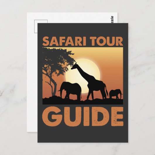 Safari Tour Guide Wild African Animal Briefkaart (Voorkant / Achterkant)