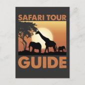 Safari Tour Guide Wild African Animal Briefkaart (Voorkant)