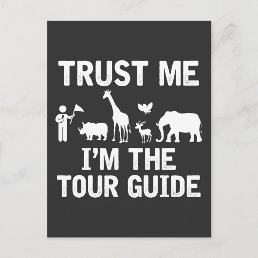 Safari Tour Guide Zoo Animal Vacation Wilderness Briefkaart (Voorkant)