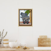 Safari Train Animals Nursery Art Poster (Keuken)