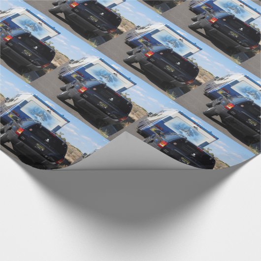 Safari Trek 1999 Blue Classic RV Motorhome Jeep Cadeaupapier (Hoek)