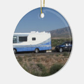 Safari Trek 1999 Blue Classic RV Motorhome Keramisch Ornament (Links)