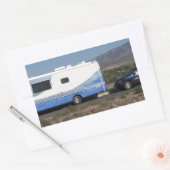 Safari Trek 1999 Blue Classic RV Motorhome Rechthoekige Sticker (Envelop)