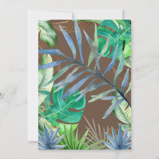 Safari Tropical Birthday-uitnodiging Kaart (Achterkant)