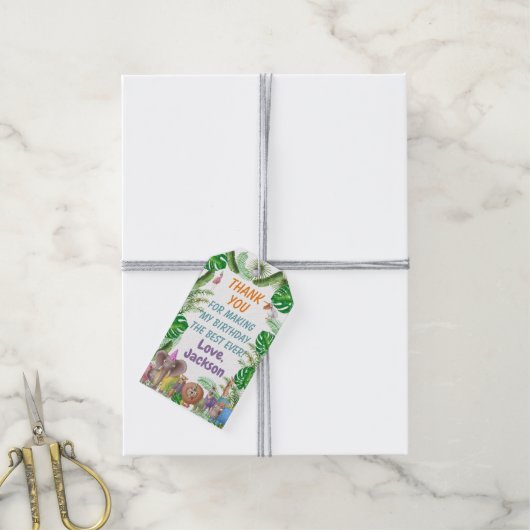 Safari Tropical Gift Labels Cadeaulabel (Met Touw)