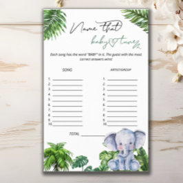 Safari Tropical Naam dat Baby Tune spel Flyer