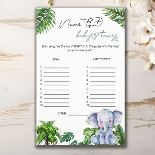 Safari Tropical Naam dat Baby Tune spel Flyer