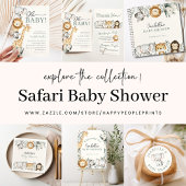 Safari Tropical Oerwoud Animals Boy Baby shower Kaart