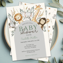 Safari Tropical Oerwoud Animals Boy Baby shower