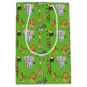 Safari Tropical Oerwoud Animals Schattige groen Medium Cadeauzakje (Voorkant)